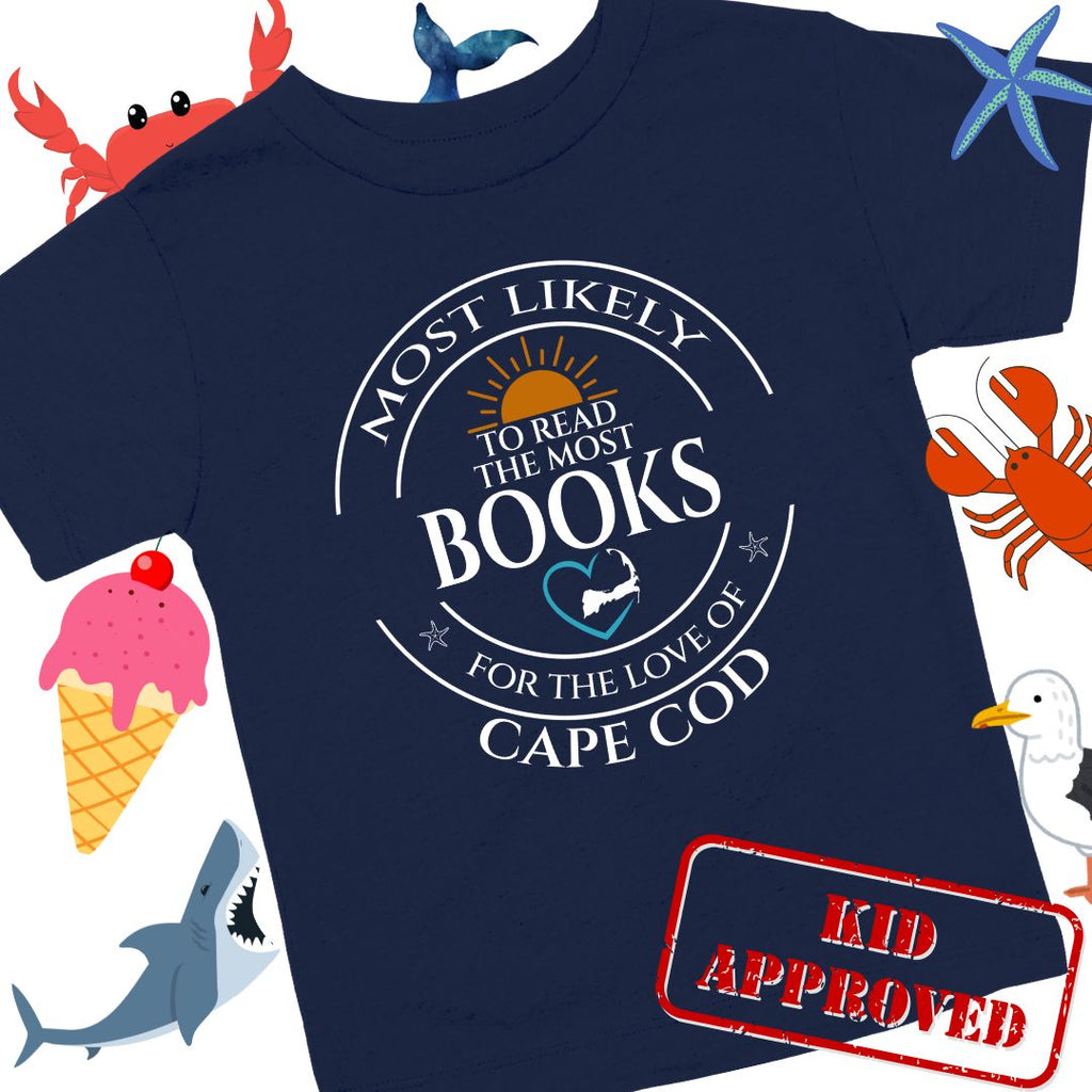 Youth MOST LIKELY to read the most BOOKS Short Sleeve T-Shirt