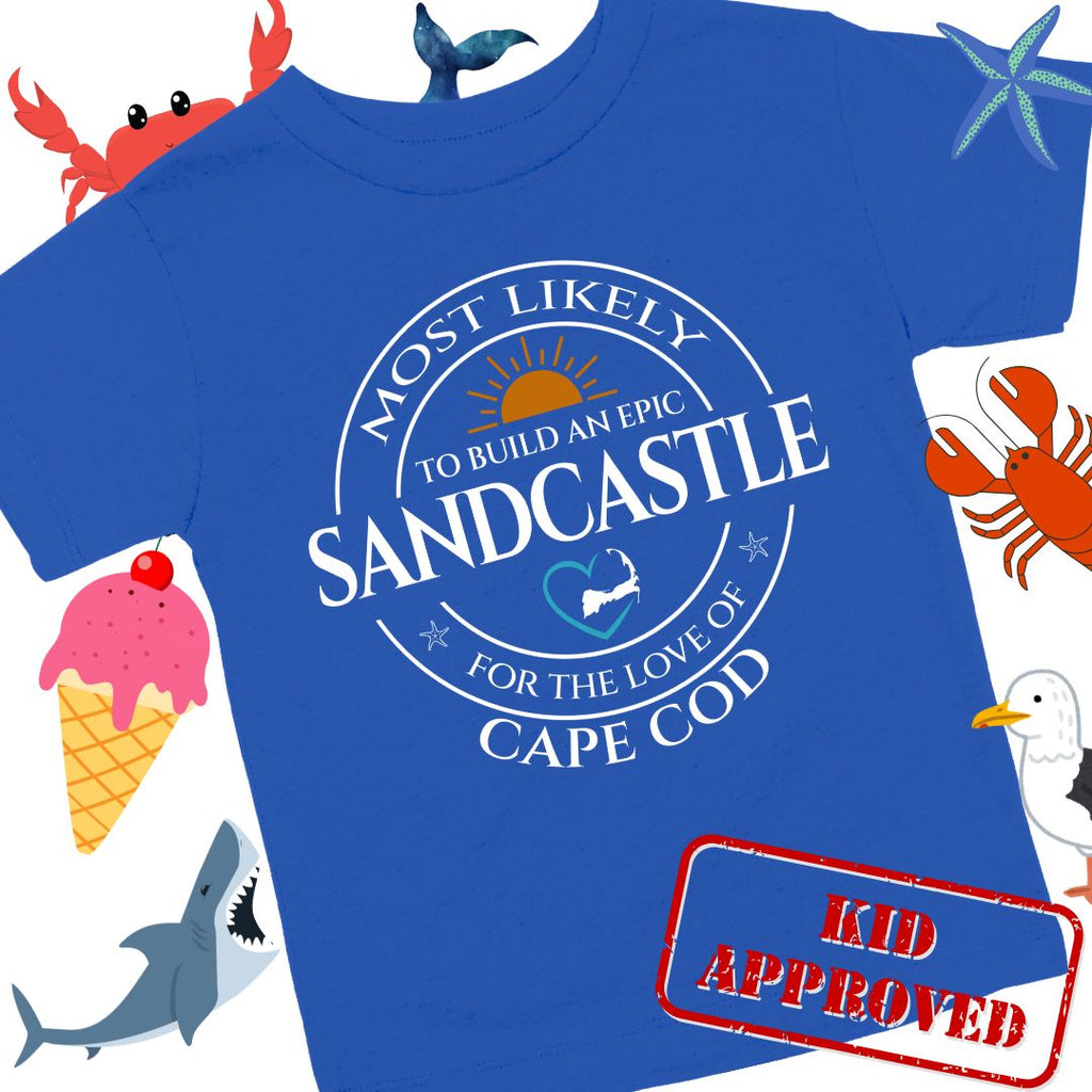 Youth MOST LIKELY to build an epic SANDCASTLE Short Sleeve T-Shirt