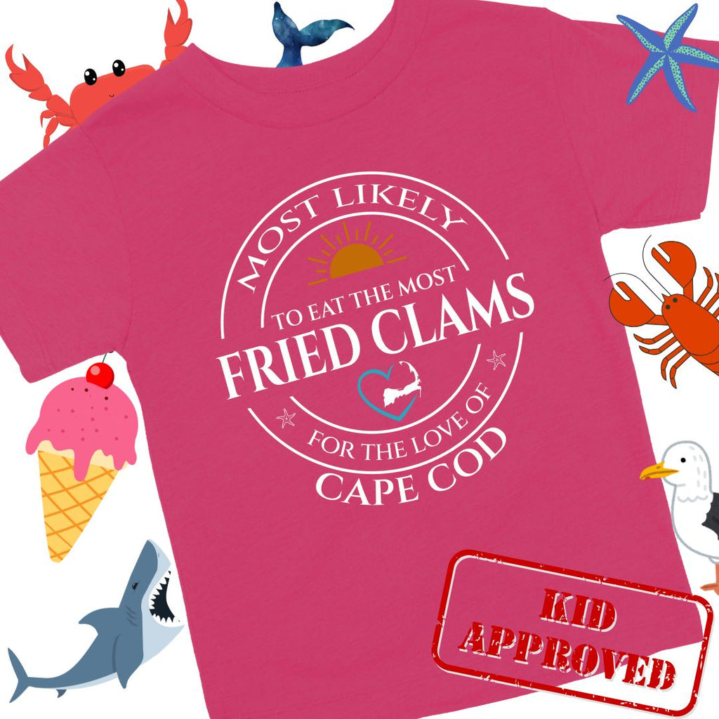 Youth MOST LIKELY to eat the most FRIED CLAMS Short Sleeve T-Shirt