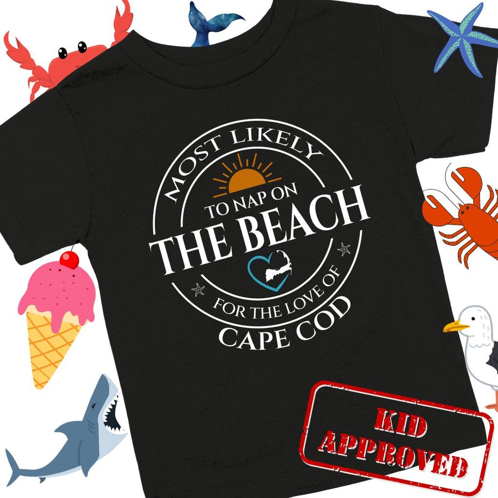 Youth MOST LIKELY to nap on THE BEACH Short Sleeve T-Shirt