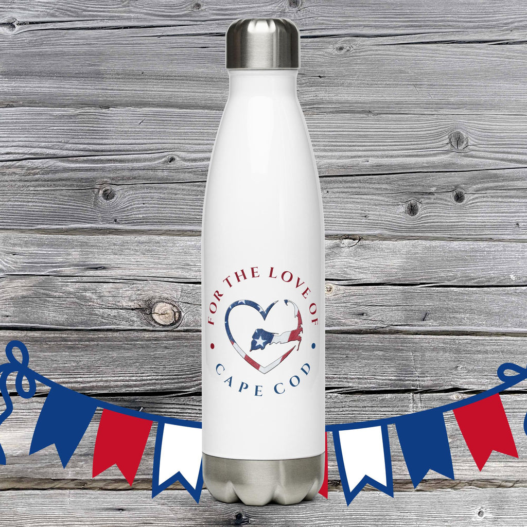 Stars and Stripes FOR THE LOVE OF CAPE COD Stainless steel water bottle