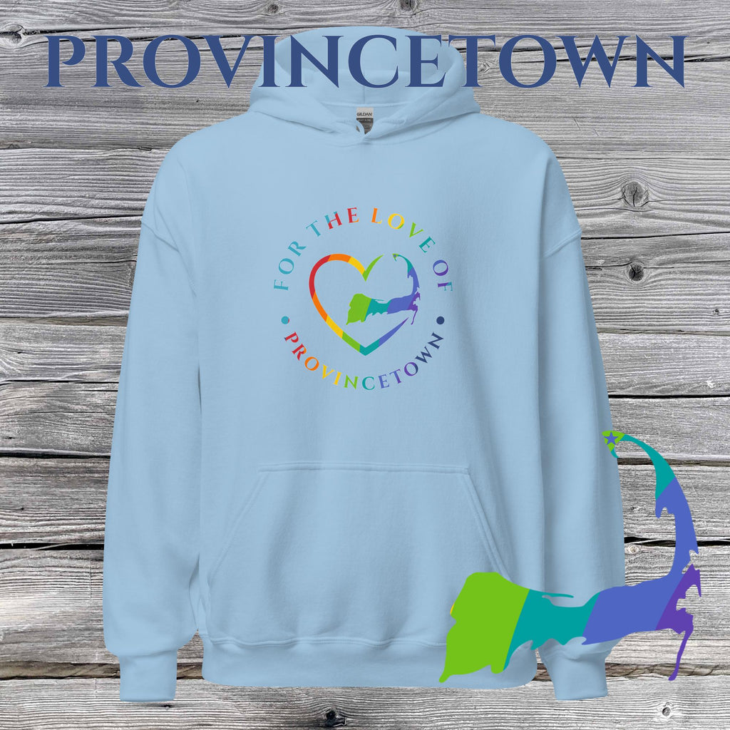 FAVORITE TOWN For the Love of PROVINCETOWN RAINBOW Unisex Hoodie