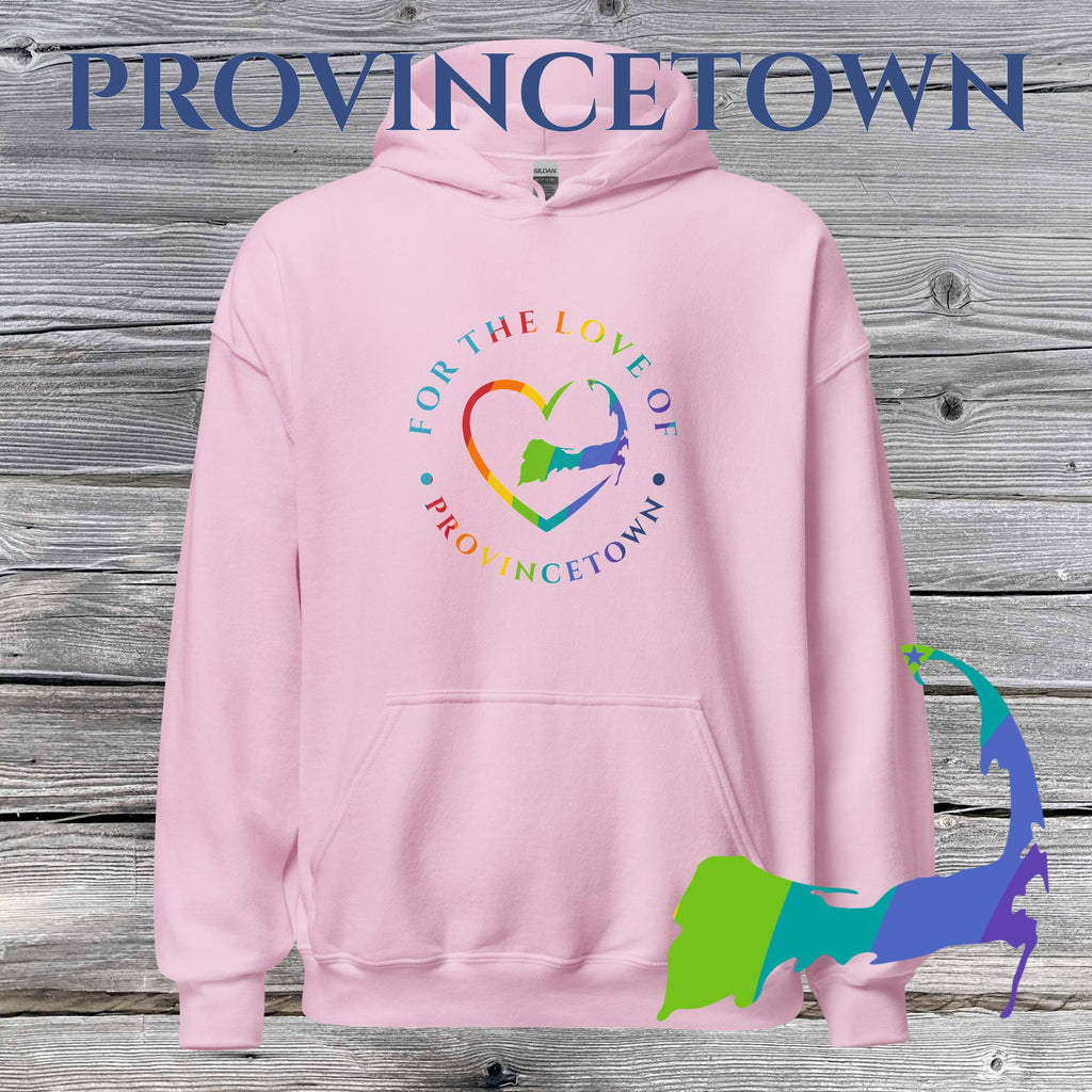 FAVORITE TOWN For the Love of PROVINCETOWN RAINBOW Unisex Hoodie