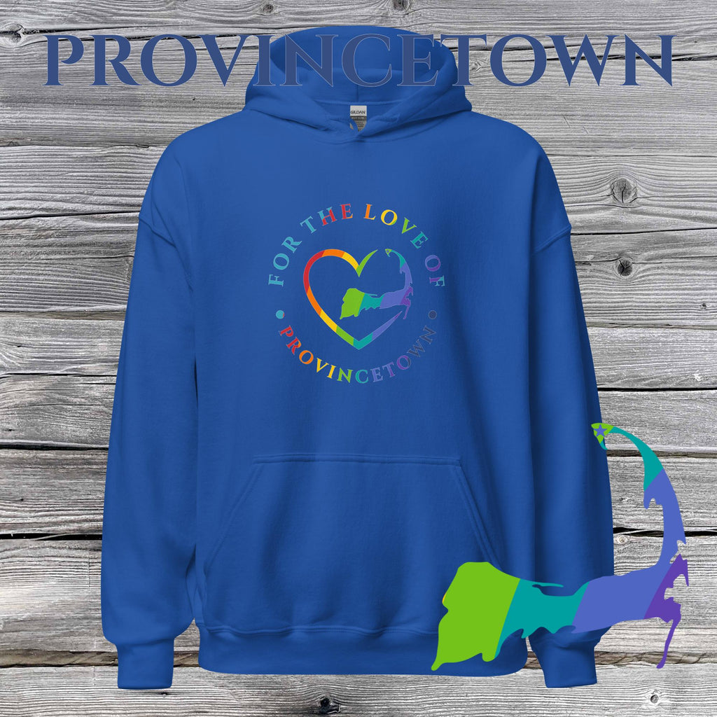 FAVORITE TOWN For the Love of PROVINCETOWN RAINBOW Unisex Hoodie