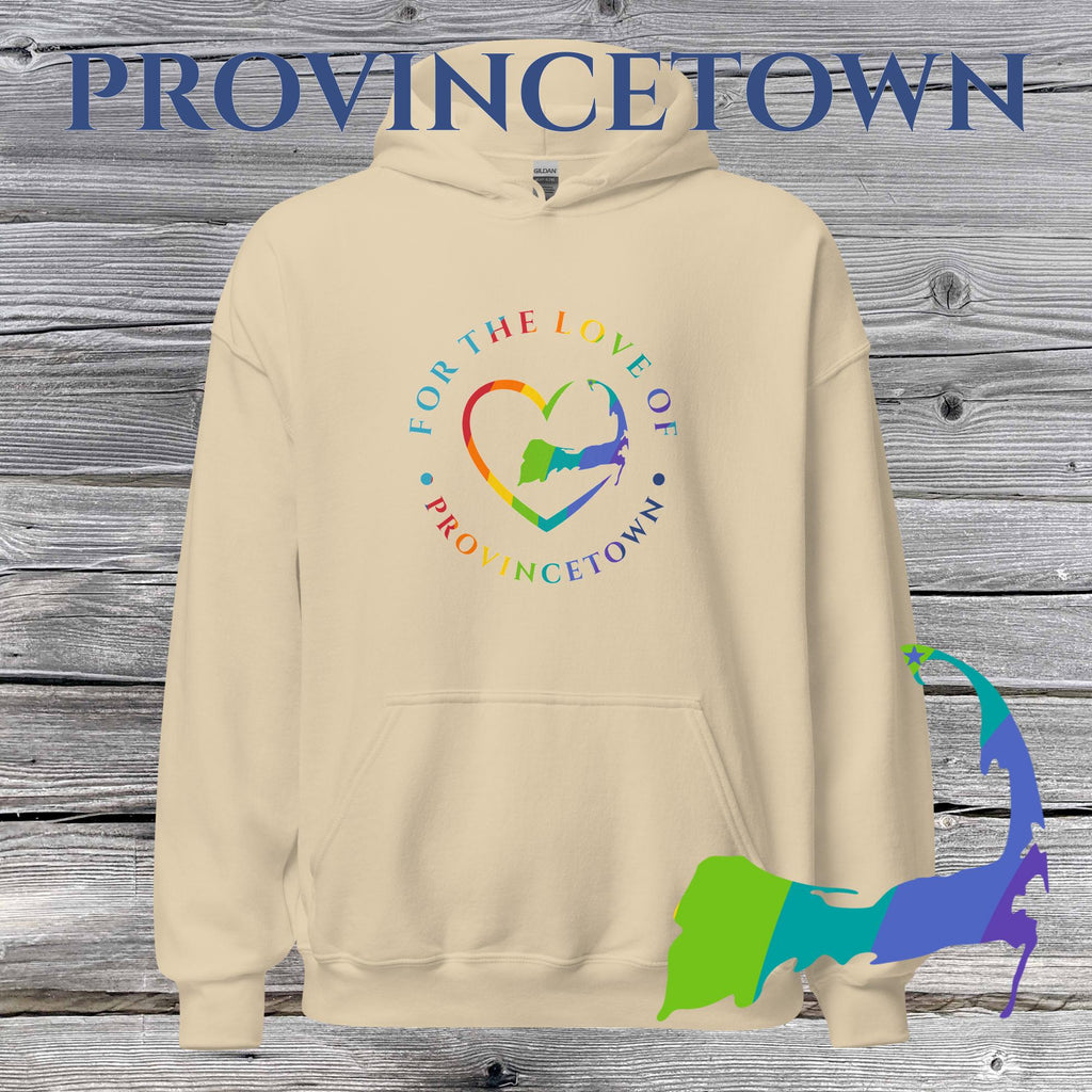 FAVORITE TOWN For the Love of PROVINCETOWN RAINBOW Unisex Hoodie