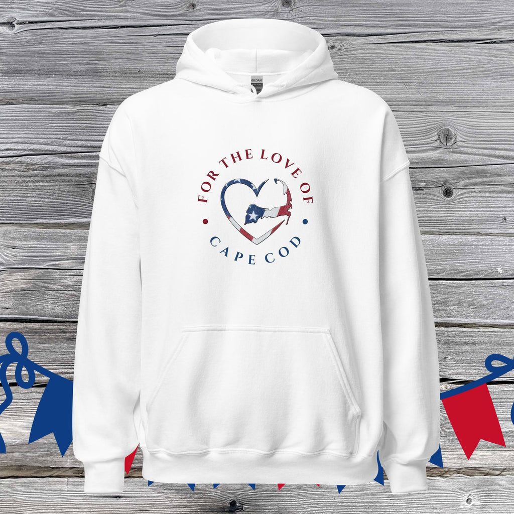 Stars and Stripes FOR THE LOVE OF CAPE COD Unisex Hoodie