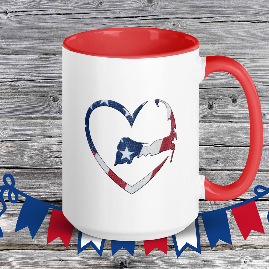 Stars and Stripes Mug with Color Inside - 15oz